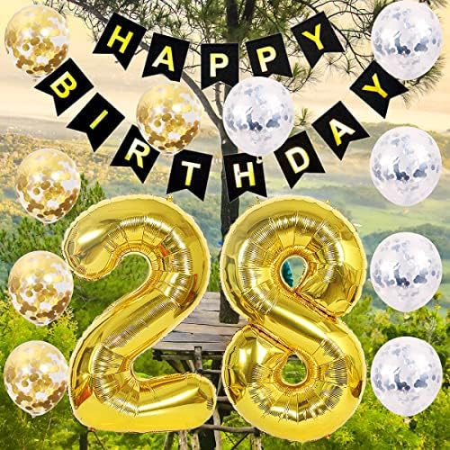 Dekoracija 51. rođendana Crna balon 51 godina STARI DOBAVLJAJTE HELIUM 40 Zlatni baloni + sille zlato lateks šarena lopta, 51 godišnjica