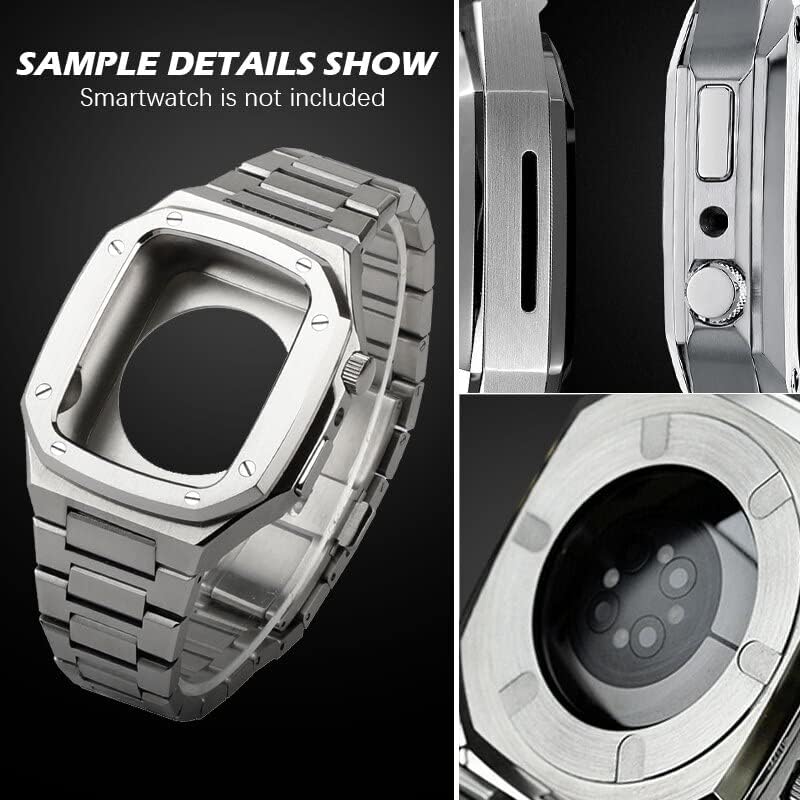 CNHKAU luksuzni modifikacijski komplet za Apple Watch Case Torbu 45mm 41mm / 40mm 44mm Mod Metal Watch Case za iWatch seriju 8 7 6