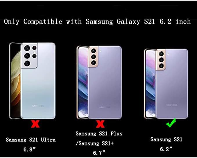 Phylla kompatibilan sa Samsung Galaxy S21 6.2 5g Telefonska futrola, Luksuzno postavljanje slatkog ljubavnog srca Bočno mali uzorak