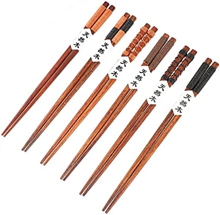 Hemoton Metal štapići 6 parova Hot lonchicke štapići drva za kuhanje prženih štapića Kineski azijski japanski štapići za jelo 23.