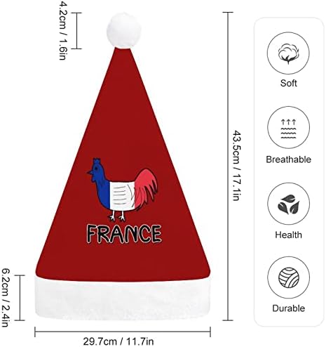 Francuski Le Coq Gaulois Božić šešir meka pliš Santa kapa Funny Beanie za Božić Nove godine svečana zabava