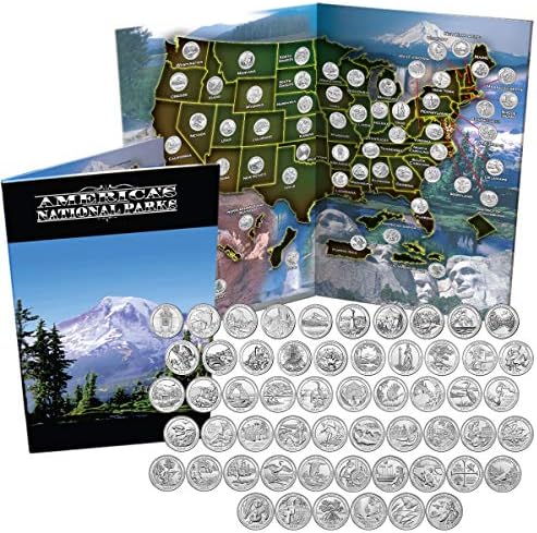Nacionalni park Quarters kompletan Datum Set Americi prekrasne kovanice u Deluxe boja knjiga