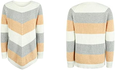Ženski džemper za vrat za brod Bluze Salounge Tops Dugi rukav Colorblock Jesen Zimske bluze 2023 Odjeća Trendi GN