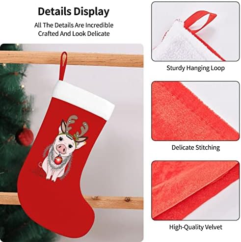 Božićne čarape Xmas Čarape Antlers Svinjske božićne čarape ukrasi za odmor za zabavu