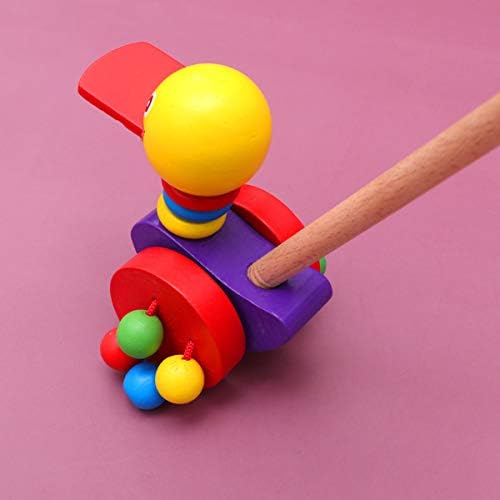 Toyvian drveni push i vući igračke crtane životinjske kolica igračka šetač drvene kolica igračke guraju poteškoće za šetnju igračke