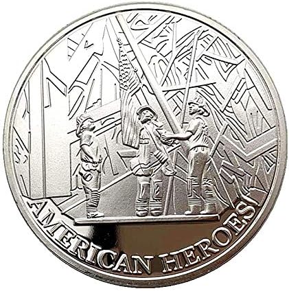 Sertember 11.2001 Američki junaci Suvenir Kolekcionarni poklon u sjećanju na one koje smo izgubili srebrni prigodni novčić