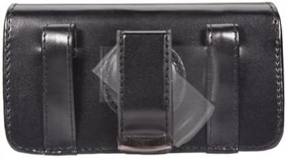 Premium crna vodoravna kožna futrola za poklopac futrola sa okretnim remenom za pojačavanje mobilnog telefona LG Marquee, Boost Mobile