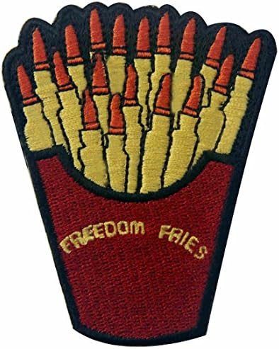 Freedom Pomfrit sa metkom izvezenom značkom gvožđem na šivanju zakrpa