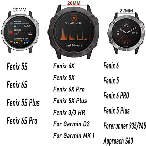 SNKB 22 26mm pametni satovi za trake za Garmin Fenix ​​6 6x 6s 5x 5 5S 3 3HR Forerunner 935 945 Brzi oslobađanje Silikonska Wirstband