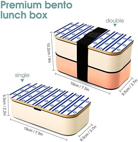 Izraelska zastava u obliku ručka Bento otporna na ljepcu Bento kutija sa hranom sa 2 odjeljka za izlet izlaza