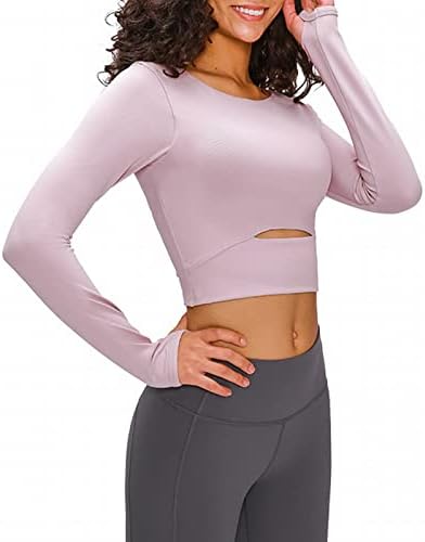 Komforni sportski grudnjak Sportski majica s dugim rukavima sa košnicama na pola kratke, na otvorenom Tkipom Slim Yoga Top žene