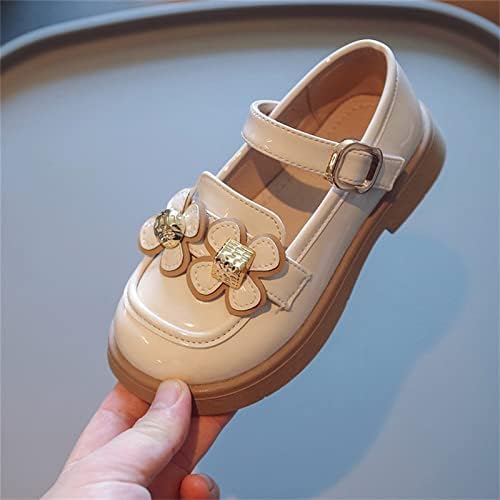 Qvkarw djevojke kožni dizajn cvijeća meka okrugli nožni princeza haljina ravne cipele čarape za vodu za djecu