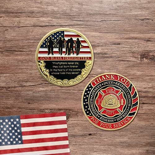Firefighter Challenge Coin Fireman molitva kovanice Hvala vam za uslugu zahvalnosti poklon