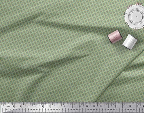 Soimoi Silk Fabric geometrijski & amp; grčki ključ Shirting Decor tkanina štampane Dvorište 42 inčni širok