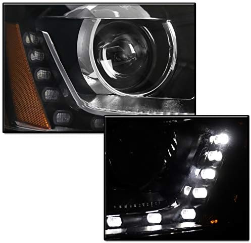 ZMAUTOPARTS LED DRL projektor farovi prednja svjetla Crna kompatibilna sa 2011-2017 Volkswagen Jetta