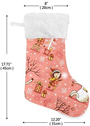Alaza Božićne čarape Božićne jelene klasično personalizirano velikim ukrasima čarapa za obiteljski odmor sezona Party Decor 1 paket,