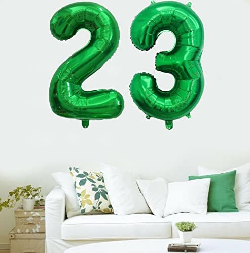 40-inčni veliki tamno zeleni 23 brojevi Baloni Giant Helium velika folija 23 Digitalni balon za djevojku i dječaka 23. 32. rođendanski
