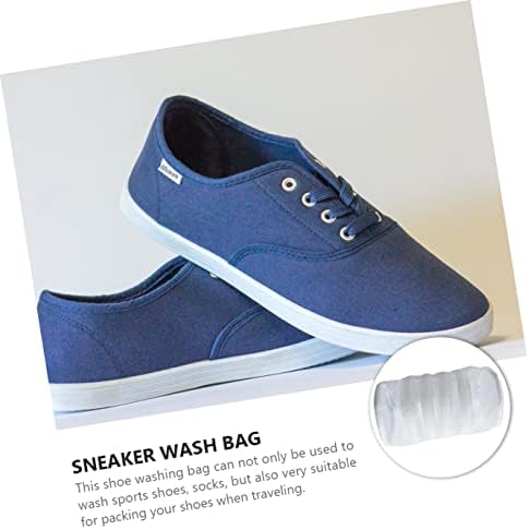 Zerodeko 1pc Mašina za pranje čarapa torbica za grudnjak sa patentnim zatvaračem Bijela cipela za pranje veša japanska bluza za višekratnu