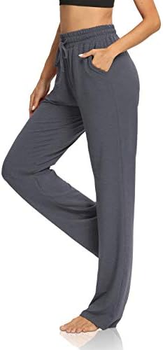 Dibaolong Womens Yoga hlače široka noga Comfy Comfy Crowstring Lounge Dug Palazzo Workout Dukseri sa džepovima