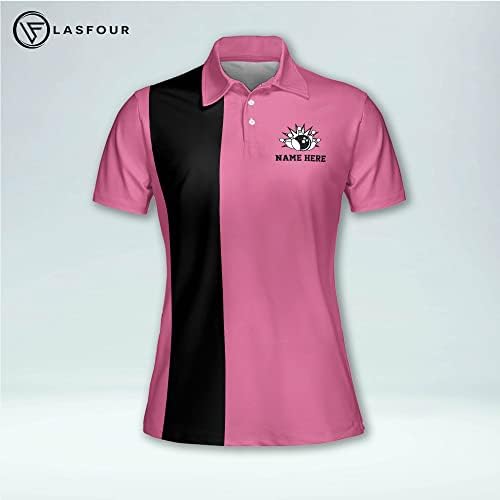 Lasfour Personalizirani 3D mir Love Bowling Tie Dye Slatke košulje za kuglanje za žene, Poklon za ljubitelje kuglanja