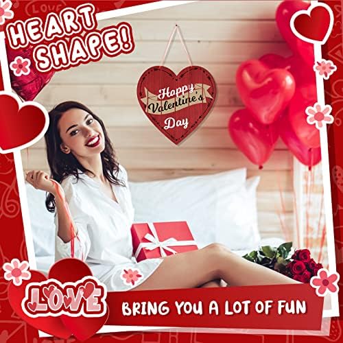 Dan Valentinova Dvostrani srčani drveni znakovi ukras srčana oblika crvena zidna zidna ploča Ljubav vrata Viseći znak Sretan dan zaljubljenih