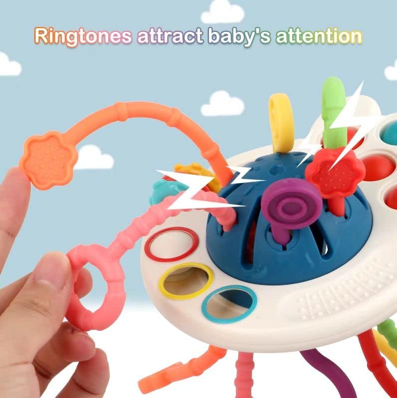 Montessori igračke za bebe: rane edukativne senzorne igračke sa zvonom za malu djecu, raketne igračke za aktivnosti sa silikonskim