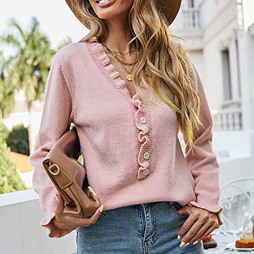 Suleux Crewneck Duks Vintage Womens Tops Bell rukava Ženske vrhove Womens Dukserirt Ženske dukseve Košulje od suncokreta za žene Striped