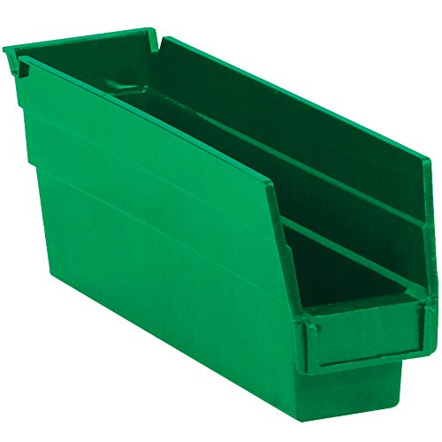 Top pakovanje plastične kutije za kante za polica, 11 5/8 x 2 3/4 x 4 , zeleno