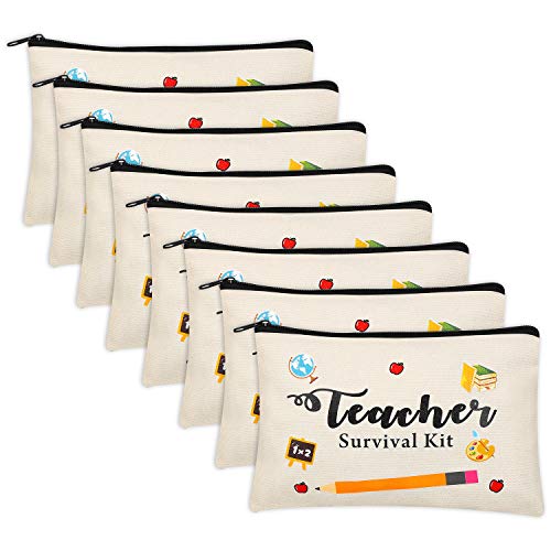 Kolewo4ever 8 komada učitelj zahvalnost pokloni u Bulk učitelj poklon za žene nastavnik šminke torbica kozmetička torba za učitelj
