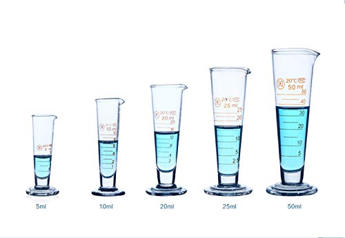 Profesionalni laboratorijski diplomirani mjerni čaše sa izljev 5ml širokim staklenim usta, stožastom čaše za zgusnute borosilikaciju