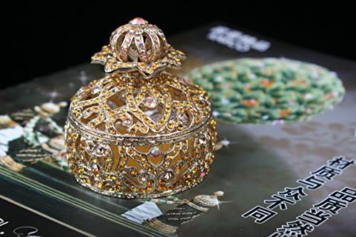 Zrnewlook vintage oblikovane kutije za crtanje kruna, kraljevski pokloni krune sa kristalima kamenca za slučaj sahrane nakita
