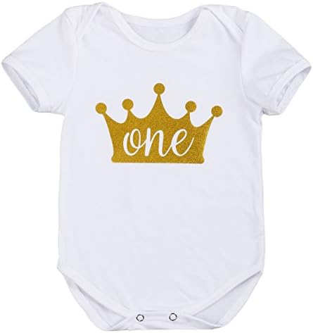 IBTOM Dvorac Baby Girls novorođenče, moj je prvi rođendanski kolač Smash Shinny tiskana Tutu princeza haljina 3pcs sjajno zlatna odjeća