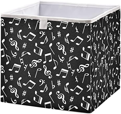Tasala Storage kocke sa ručkom crno-bijelim muzičkim sklopivima orketi za čišćenje igračaka za skladištenje kašike Otvorene posude