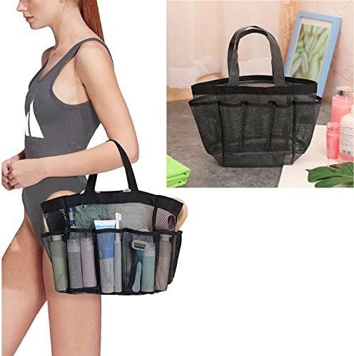 Mesh Tuš Caddy Basketa za kupaonicu, plažu, plivanje, teretanu, prijenosno tuš torba, viseće prijenosne toaletne vrećice za muškarce