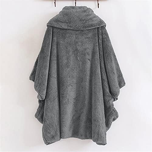 Jesenji čvrsti džemper dame Fluffy Cowl vrat vrh Klasični asimetrični udobni džep s dugim rukavima