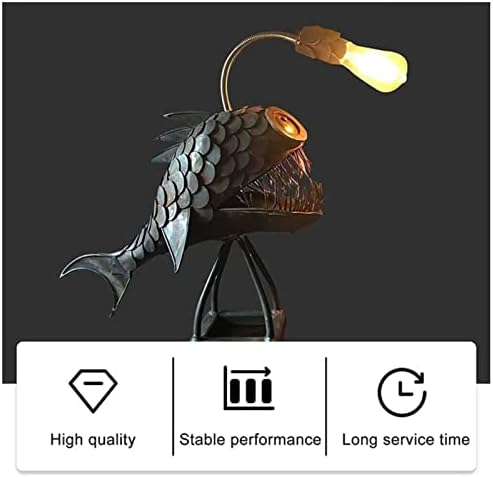 Riblji svjetiljka metalni ukras rustikalna USB riblje lampica za ribu, kafele Snaga Steampunk stil stolna svjetiljka, ručno rađene