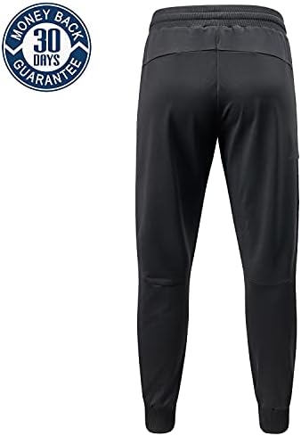 LINSPLLO muške Joggers pantalone sa džepovima sa patentnim zatvaračem atletske pantalone od flisa sužene trenirke za muškarce pantalone