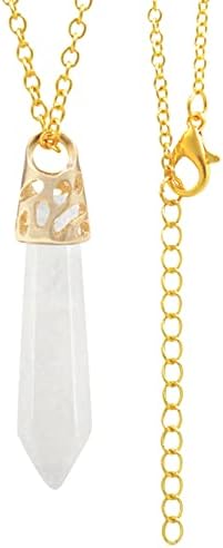 Edgy ogrlica dragi Kamen od kristala prirodnog kvarcnog šesterokutnog oblika izrada nakita žičane čakre za ogrlice privjesci zacjeljivanje