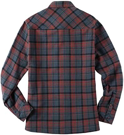 PXLoco Men Gumb dolje majica dugih rukava Muška crvena crna plaid majica Dukserica Crna jakna za muškarce HOODIE pulover jakna za