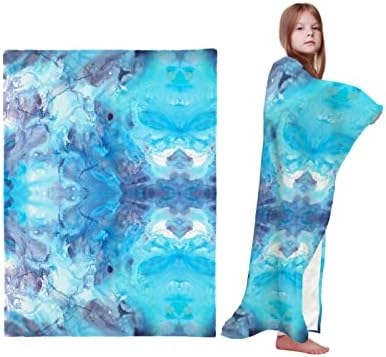 Bebe deke za devojke Unisex Boys, Blue Wild Marble Swaddle deke Super mekani radovi pokrivač plišane flankene posteljine od fleka