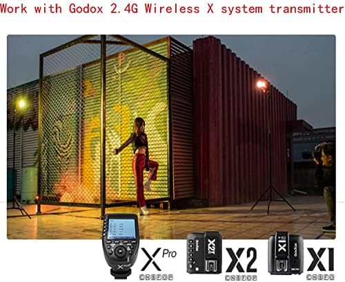 Godox V1 V1-C V1C blic sa okruglom glavom i okidač Godox XProII-C za Canon kameru,76WS 2.4 G TTL1/8000 HSS,480 snimaka pune snage,1.5