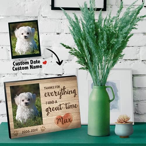 Prilagođeni okvir za Memorijalne slike pasa, pokloni za gubitak kućnih ljubimaca personalizirana slika & amp; Ime & amp; Datum sjećanja