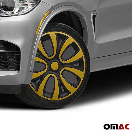 OMAC naplatak kotača HUBCAPS | Auto oprema 14 inčni oem HUB CAPS 4 kom set | Zamjena automata za zamjenu guma za vanjske kape mat