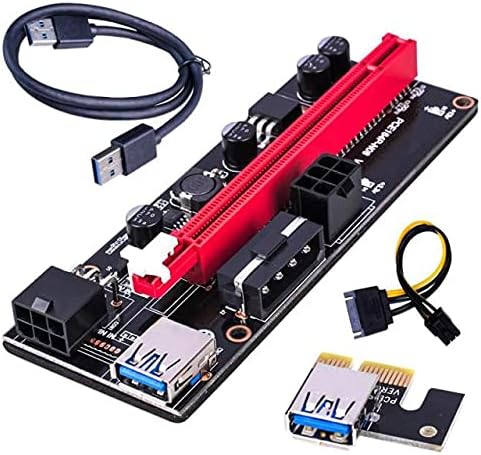 Konektori PCI-e PCIe Riser 009 Express 1x 4x 8x 16x Extender PCI E Riser USB 009S GPU dual 6pin adapterska karta SATA 15Pin za BTC