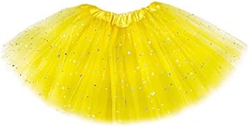 Evild balet tutu suknja Satr Fluffy suknja 3 sloja plesne suknje Karneval Sequin Tulle Ballet Tutus za žene i djevojku