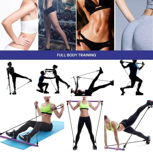 EZ breskva nadograđena prenosiva pilates barski komplet za žene i muškarce, fitnes opremu, vežbanje celog karoserije, prenosiva teretana,