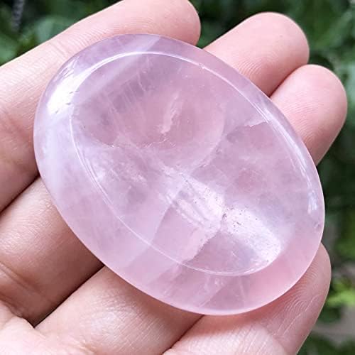 HSLutiee ovalni oblik Kristalno palac Kamen, liječenje poliranog palmi džepa za anksioznost Stresna reljefna meditacija kristalna