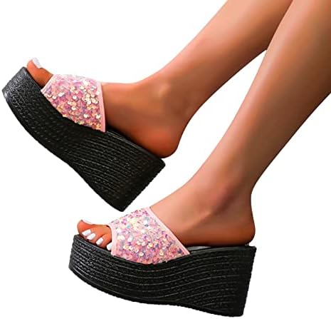 Klin sandale za žene Dressy ljetni modni otvoreni prsni pete cipele za pete Boho Beach Sandale za zabavu Dating svakodnevno