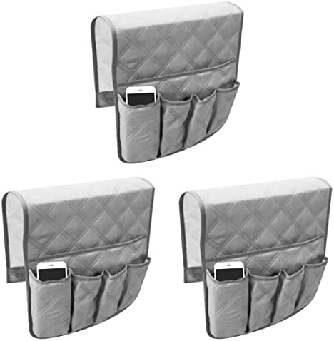 Cabilock siva oprema 3pcs torba za kauč na razvlačenje za ruke viseći džepni tkanini naslon za ruke note padnete molice notepad organizator