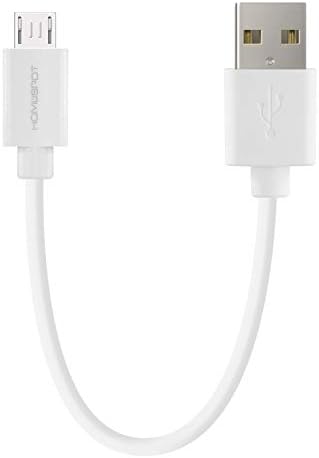 HOMESPOT kratki Micro USB kabel 5-inčni brzi punjenje brzi USB 2.0 kabel za sinkroniziranje brzina - bijelo